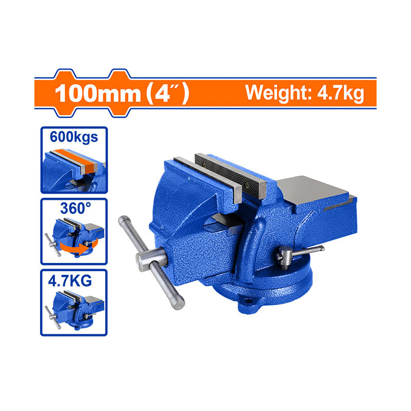 WADFOW 100MM (4") Bench Vice - WBV1A04
