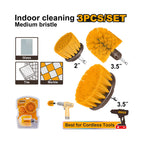 INGCO 3 Pcs Medium Bristle Brush Set - WCBM0301