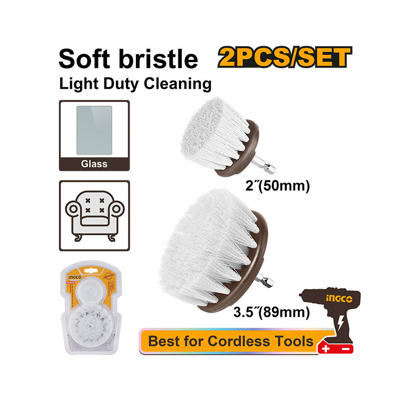 INGCO 2 Pcs Soft Bristle Brush Set - WCBS3235
