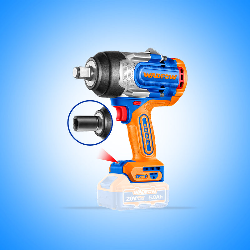 WADFOW 20V 1280N.m Cordless Impact Wrench - WCD1B128