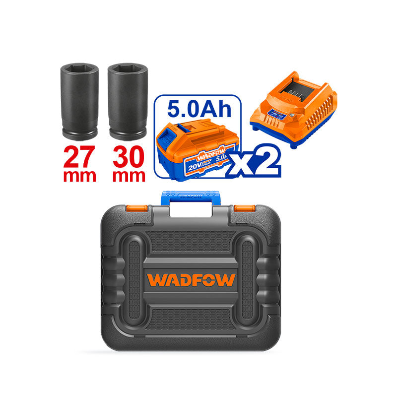 WADFOW 20V 1280N.m Cordless Impact Wrench - WCD1B128