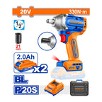 WADFOW 20V 330N.m Cordless Impact Wrench - WCD1B33