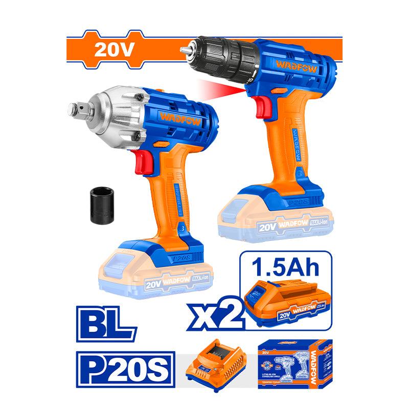 WADFOW Cordless 2 PCs Combo Kit - WCK2017