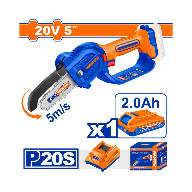 WADFOW 20V, 5" Cordless Pruner Saw - WCLP556