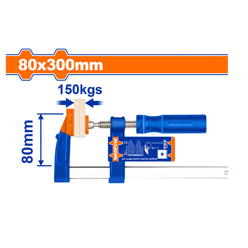WADFOW 80x300MM F Clamp with Plastic Handle - WCP2181