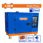 WADFOW 8.0kW Single Phase Silent Diesel Generator - WDG2A100