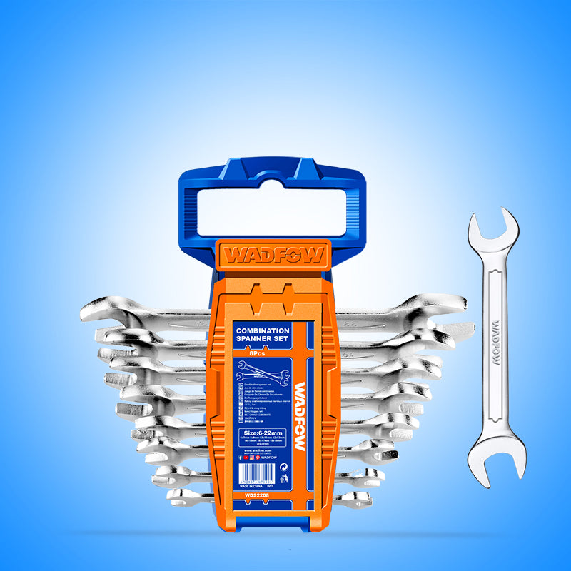 WADFOW 8 PCs Set Double Open End Spanner Set - WDS2208
