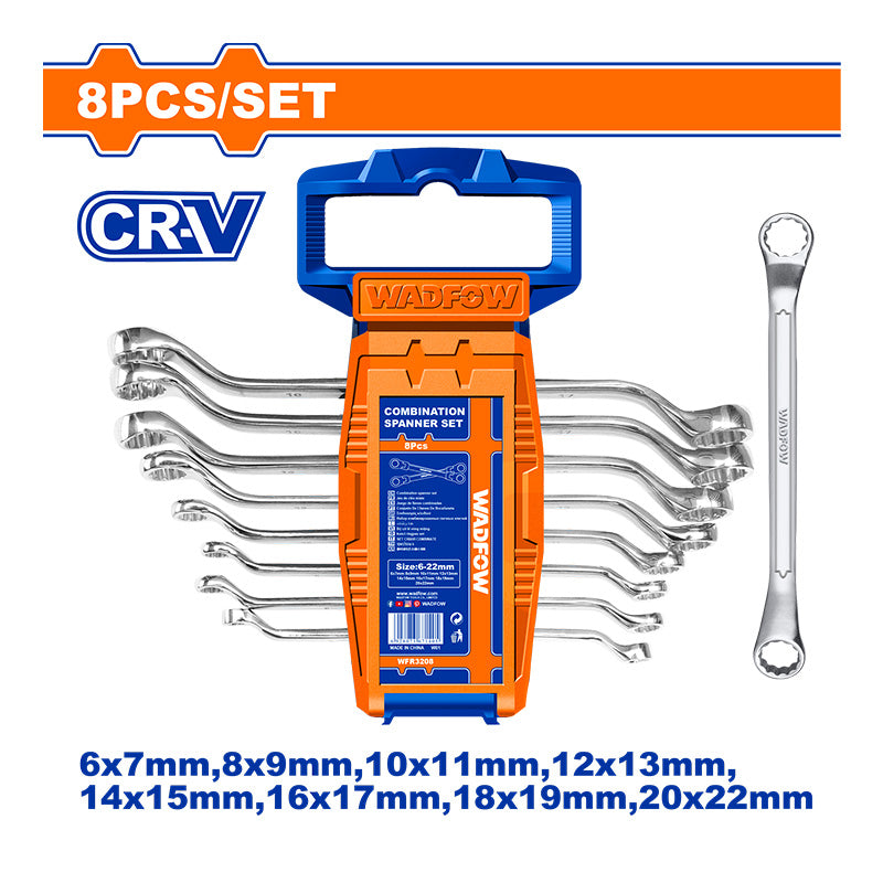 WADFOW Offset Ring Spanner Set - WFR3208