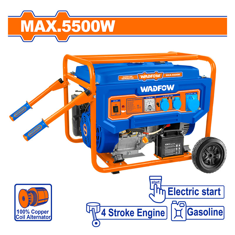 WADFOW 5500W Gasoline Generator - WGEAA086