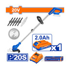 WADFOW 20V Cordless Grass Trimmer + Battery - WGTP5116