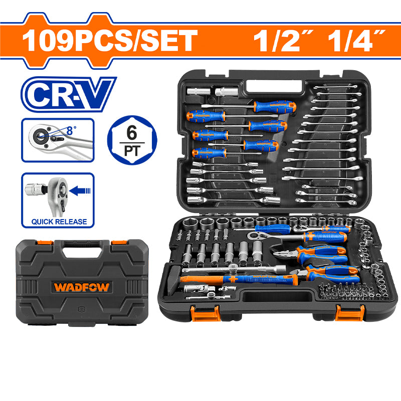 WADFOW 109 PCs Combination Tools Set - WHS2109