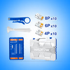 WADFOW 46 PCs Modular Plug Crimper Set - WHS2B46