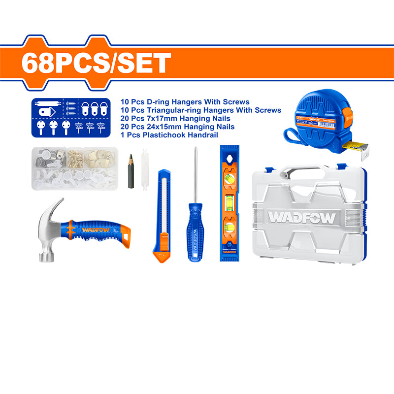 WADFOW 68 PCs Picture Hanging Tools Set - WHS2B68