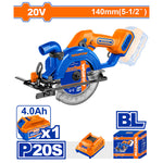 WADFOW 140MM Cordless Circular Saw + Battery - WLWP5633