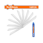 WADFOW 9x80MM 10 PCs Snap-Off Knife Blades Set - WMK1K09