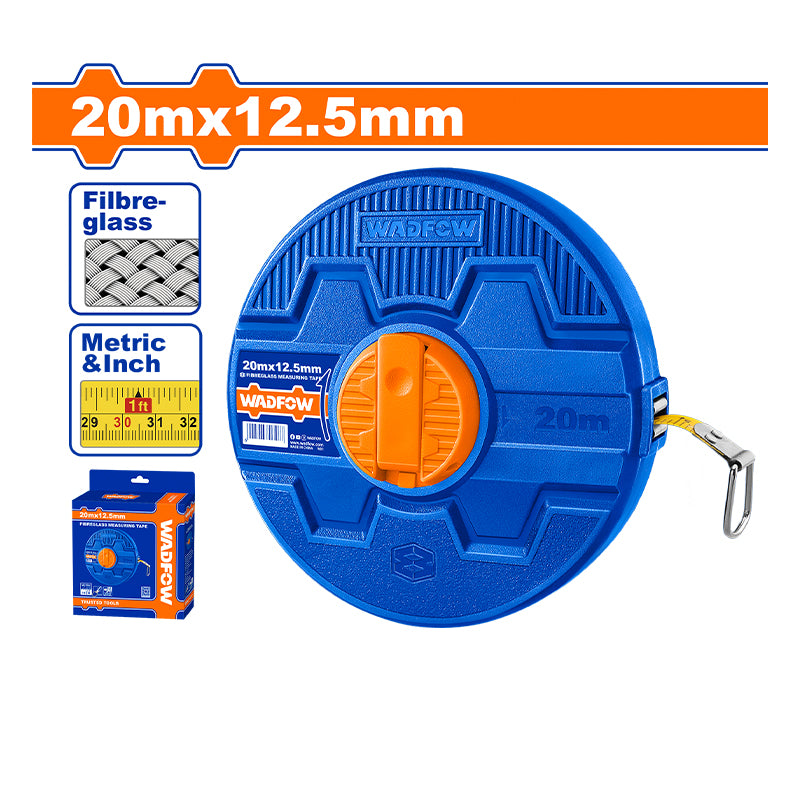 WADFOW 20Mx12.5MM Fibreglass Measuring Tape - WMT2520