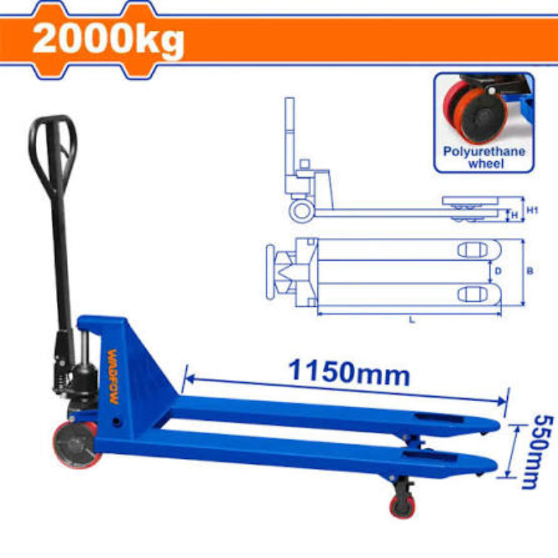 WADFOW 2000KG Hand Pallet Truck - WNH1R20