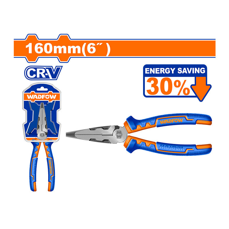 WADFOW 160MM High Leverage Long Nose Pliers - WPL2716