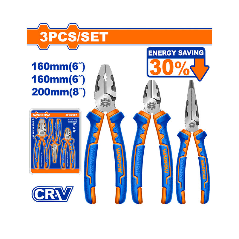 WADFOW 3 PCs High Leverage Pliers Set - WPS0613