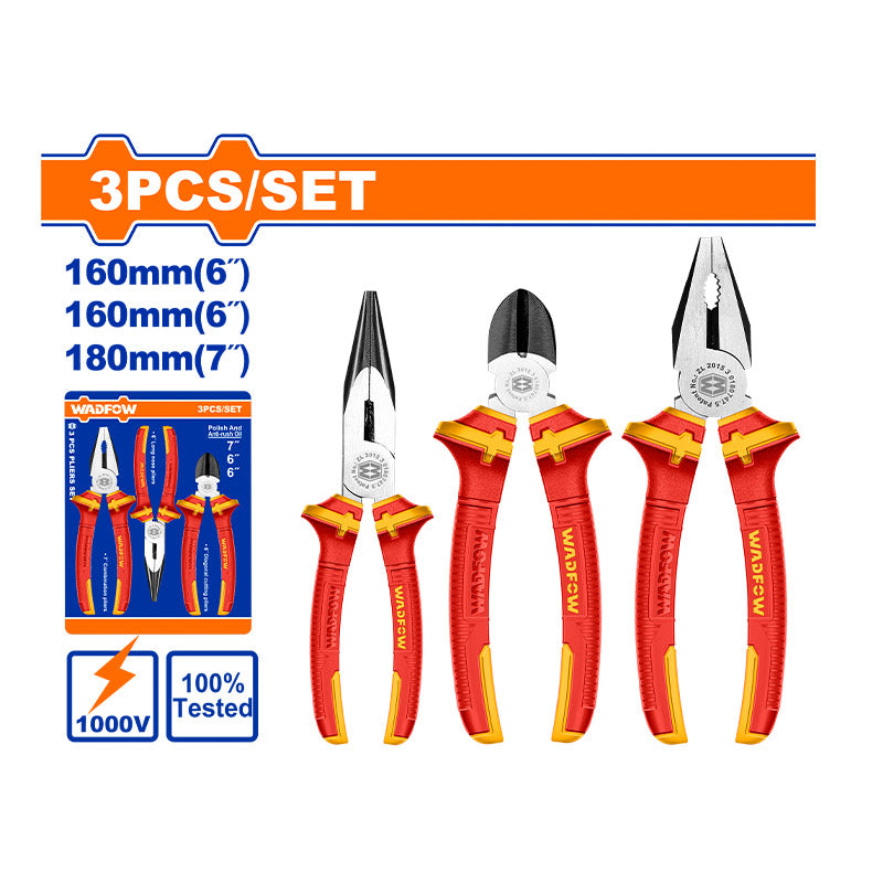 WADFOW 3 PCs Insulated Pliers Set - WPS0633