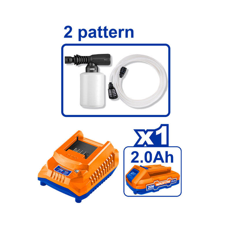 WADFOW 20V, 24.5Bar, 2.4L/min Cordless Pressure Washer + Battery - WQX01203