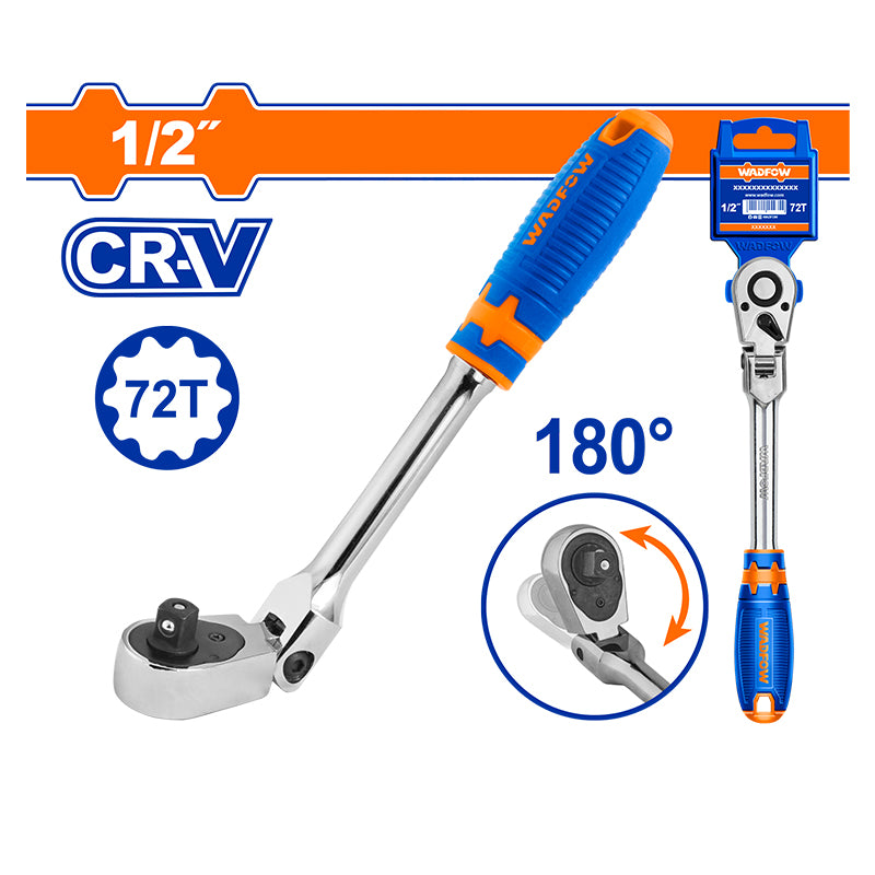 WADFOW 1/2" Dr. Flex Head Ratchet - WRW4212