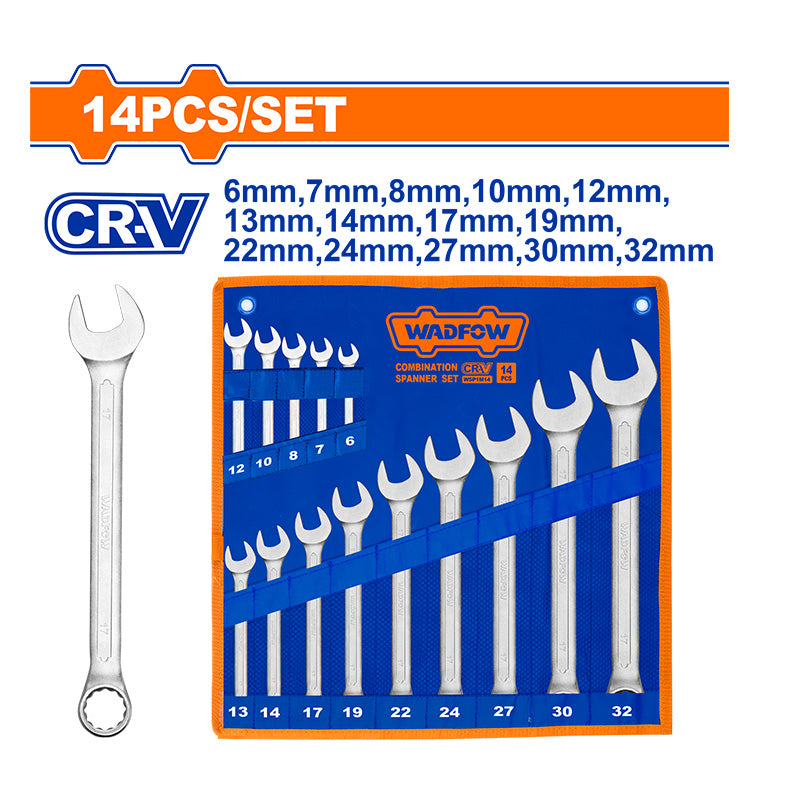 WADFOW 6-32MM 14 PCs Combination Spanner Set - WSP1M14