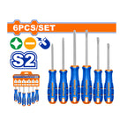 WADFOW 6 PCs Screwdriver Set - WSSA406