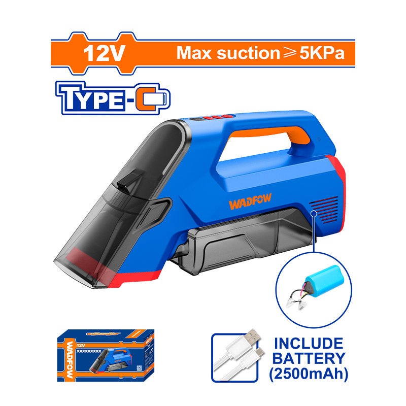 WADFOW 12V, 5KPA Cordless Handheld Spot Cleaner - WVR7551