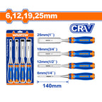 WADFOW 6,12,19,25MM 4 PCs Wood Chisel Set - WWC2204