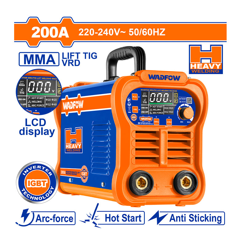 WADFOW 200A Inverter MMA/TIG Lift Welding Machine - WWD320011