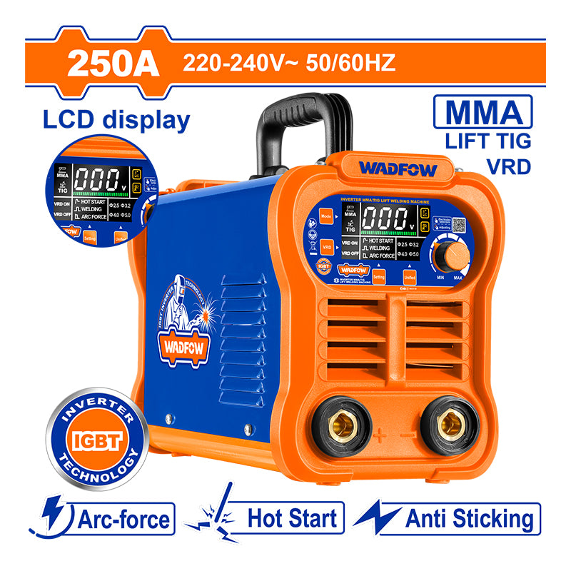WADFOW 250A Inverter MMA/TIG Lift Welding Machine - WWD32501
