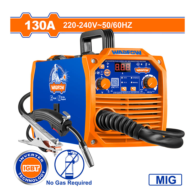 WADFOW 130A Inverter Flux Cored Arc Welding (FCAW) Machine - WWFC1301 Main image