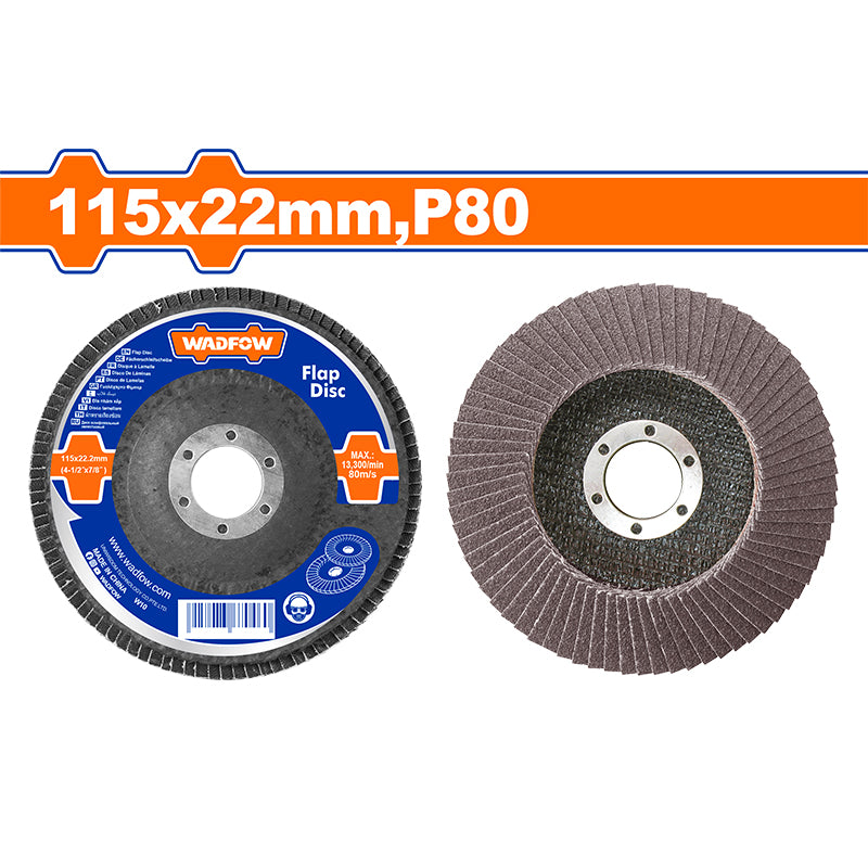 WADFOW 115MMx22.2MM, P80 Flap Disc - WYL1303